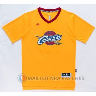 Maillot NBA Manga Corta Cavaliers James Jaune