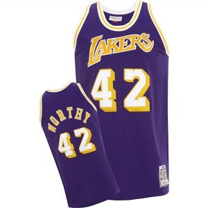 Maillot Retro Lakers Worthy 42 Pourpre