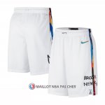 Short Brooklyn Nets Ville 2022-23 Blanc