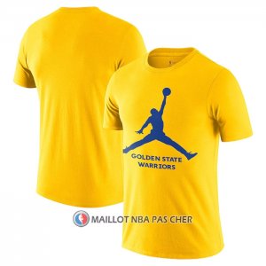 Maillot Manche Courte Golden State Warriors Essential Jumpman Jaune