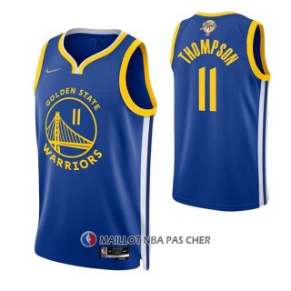 Maillot Golden State Warriors Klay Thompson NO 11 Icon 2022 NBA Finals Bleu