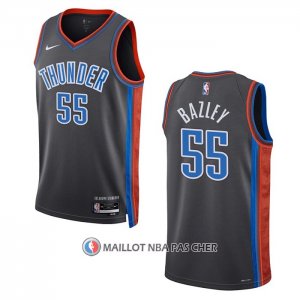 Maillot Oklahoma City Thunder Darius Bazley NO 55 Ville 2022-23 Gris  Maillot Oklahoma City Thunder Darius Bazley NO 55 Ville 2022-23 Gris