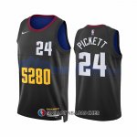 Maillot Denver Nuggets Jalen Pickett NO 24 Ville 2023-24 Noir