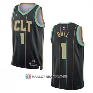 Maillot Charlotte Hornets Lamelo Ball NO 1 Ville 2022-23 Noir
