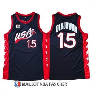 Maillot USA 1996 Olajuwon 15 Noir