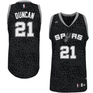 Maillot Crazy Light Leopard Spurs Duncan 21 Noir