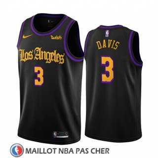 Maillot Los Angeles Lakers Anthony Davis Ville 2019-20 Noir