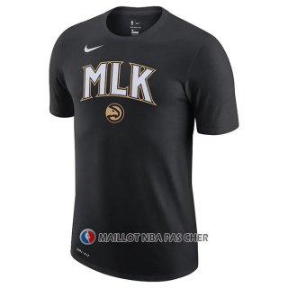 Maillot Manche Courte Atlanta Hawks Ville 2020-21 Noir