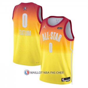 Maillot All Star 2023 Boston Celtics Jayson Tatum NO 0 Orange