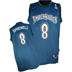 Maillot Retro Timberwolves Mssury 8 Bleu