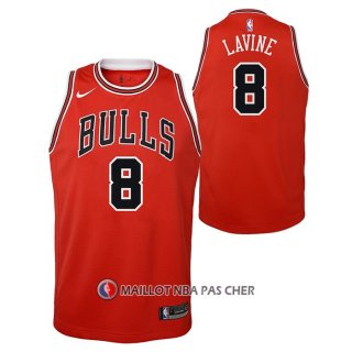 Maillot Enfant Chicago Bulls Zach Lavine NO 8 Icon Rouge