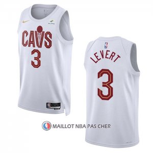 Maillot Cleveland Cavaliers Caris Levert NO 3 Association 2022-23 Blanc
