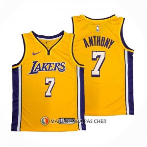 Maillot Los Angeles Lakers Carmelo Anthony NO 7 Icon Jaune
