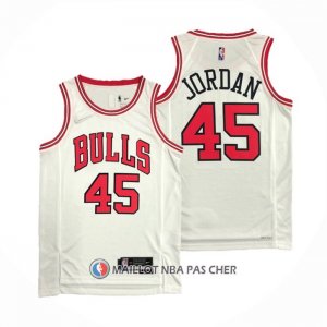Maillot Chicago Bulls Michael Jordan NO 45 Association 2021 Blanc