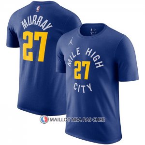 Maillot Manche Courte Denver Nuggets Jamal Murray Statement Bleu
