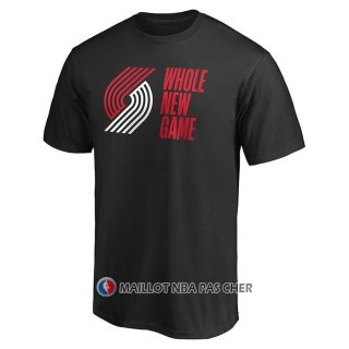 Maillot Manche Courte Portland Trail Blazers Whole New Game Noir