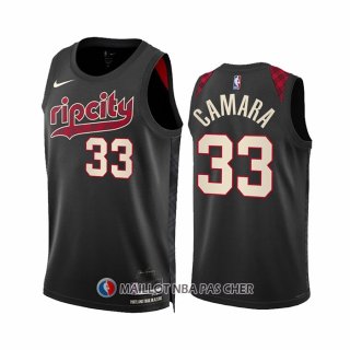 Maillot Portland Trail Blazers Toumani Camara NO 33 Ville 2023-24 Noir