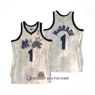 Maillot Orlando Magic Tracy McGrady NO 1 Mitchell & Ness 2000-01 Blanc
