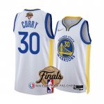 Maillot Golden State Warriors Stephen Curry NO 30 Association 2022 NBA Finals Blanc