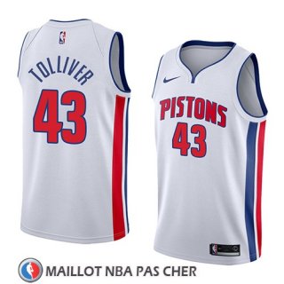 Maillot Detroit Pistons Anthony Tolliver No 43 Association 2018 Blanc