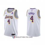 Maillot Los Angeles Lakers Rajon Rondo NO 4 Association 2021-22 Blanc
