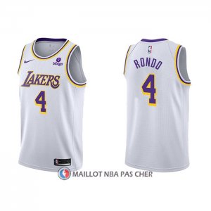 Maillot Los Angeles Lakers Rajon Rondo NO 4 Association 2021-22 Blanc