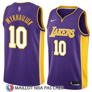 Maillot Los Angeles Lakers Sviatoslav Mykhailiuk No 10 Statement 2018 Volet