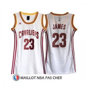 Maillot Femme Cleveland Cavaliers James 23 Blanc