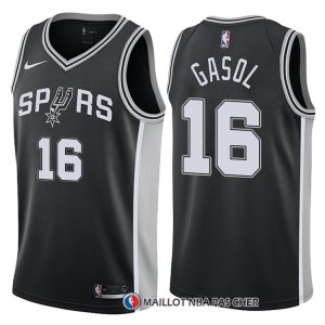 Maillot Authentique San Antonio Spurs Gasol 2017-18 16 Noir