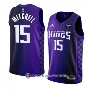 Maillot Sacramento Kings Davion Mitchell NO 15 Statement 2023-24 Volet