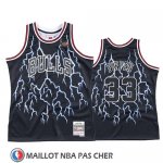 Maillot Lightning Chicago Bulls Scottie Pippen Noir
