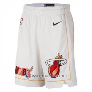 Short Miami Heat Ville 2022-23 Blanc