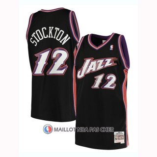 Maillot Utah Jazz John Stockton Hardwood Classics 1998-99 Noir