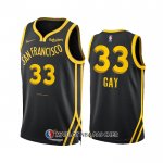 Maillot Golden State Warriors Rudy Gay NO 33 Ville 2023-24 Noir