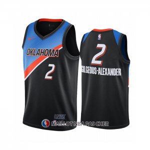 Maillot Oklahoma City Thunder Shai-gilgeous Alexander- Ville 2020-21 Noir