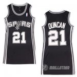 Maillot Femme de Duncan San Antonio Spurs #21 Noire