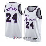 Maillot Los Angeles Lakers Kobe Bryant NO 24 Ville 2022-23 Blanc