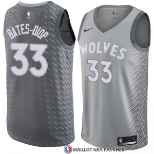 Maillot Minnesota Timberwolves Keita Bates Diop 33 Ciudad 2017-18 Gris