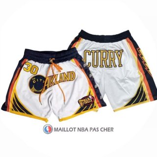 Short Golden State Warriors Stephen Curry 2022 NBA Finals Blanc