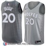 Maillot Minnesota Timberwolves Josh Okogie No 20 Ciudad 2018 Gris
