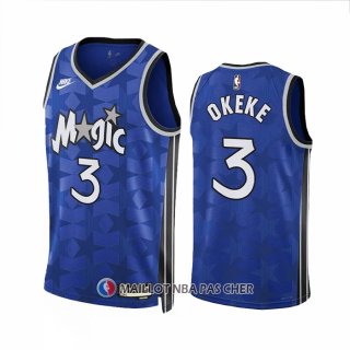 Maillot Orlando Magic Chuma Okeke NO 3 Classic 2023-24 Bleu