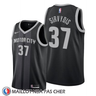 Maillot Detroit Pistons Deividas Sirvydis Ville 2019-20 Noir