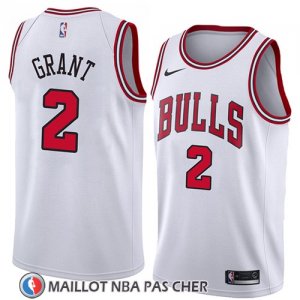 Maillot Chicago Bulls Jerian Grant No 2 Association 2018 Blanc