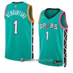 Maillot San Antonio Spurs Victor Wembanyama NO 1 Ville 2022-23 Vert