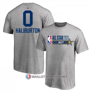 Maillot Manche Courte All Star 2024 Tyrese Haliburton Gris