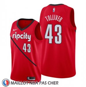 Maillot Portland Trail Blazers Anthony Tolliver Earned Rouge