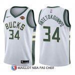 Maillot Enfant Milwaukee Bucks Giannis Antetokounmpo Association 2017-18 34 Blanc