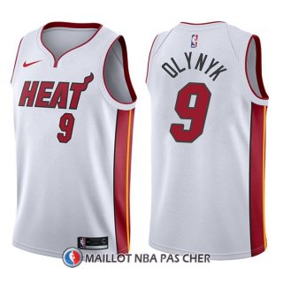 Maillot Miami Heat Kelly Olynyk Association 9 2017-18 Blanc
