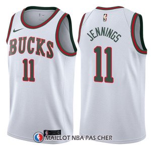 Maillot Milwaukee Bucks Brandon Jennings Classic 11 2017-18 Blanc