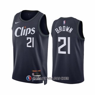 Maillot Los Angeles Clippers Kobe Brown NO 21 Ville 2023-24 Bleu